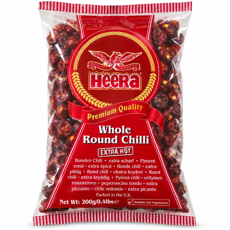 Heera Round Chillies (Whole) 200gm