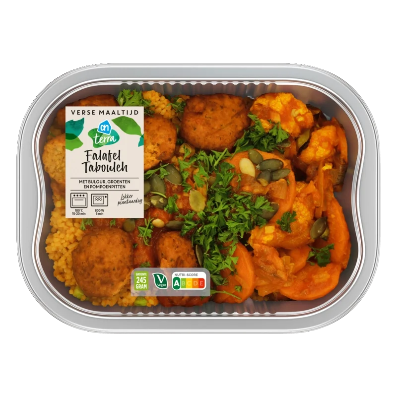 Terra Verse maaltijd falafel tabouleh
