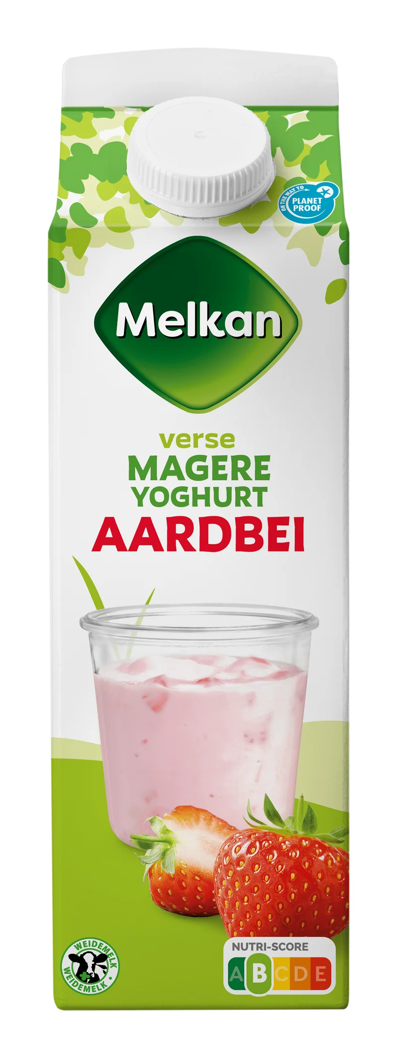 Melkan Magere vruchtenyoghurt aardbei