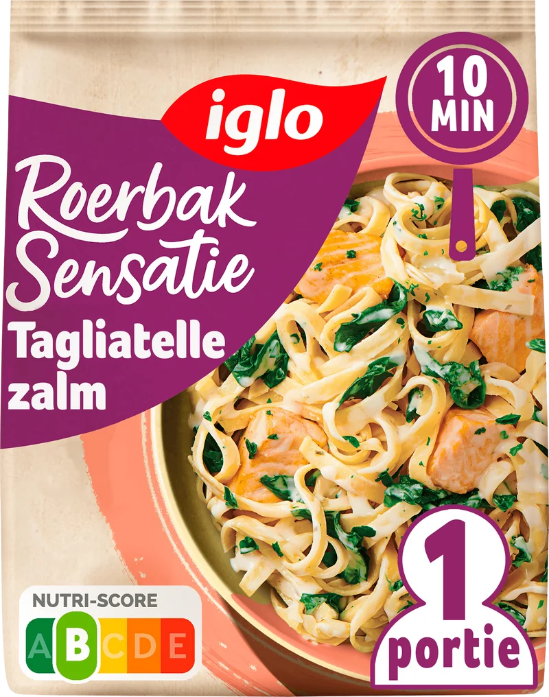 Iglo Roerbaksensatie Tagliatelle met zalm