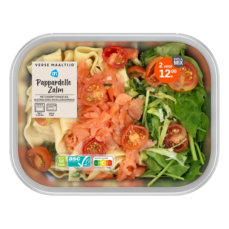 Verse maaltijd pappardelle zalm