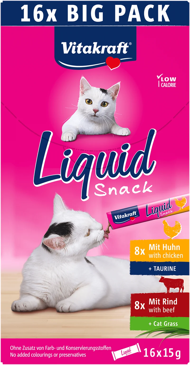 Vitakraft Liquid Snack BigPack Kip en Rund