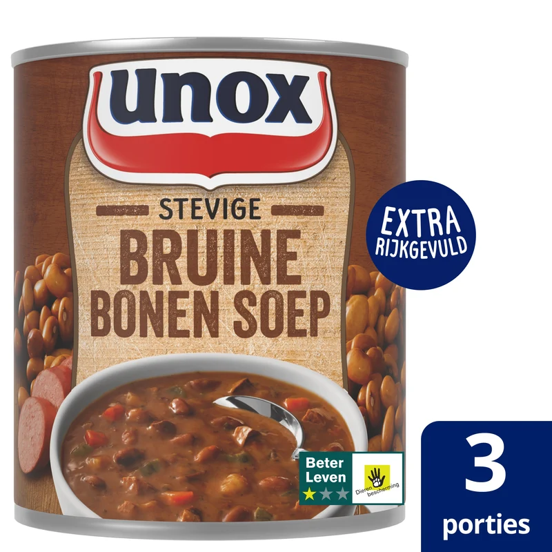 Unox Soep in blik bruine bonensoep