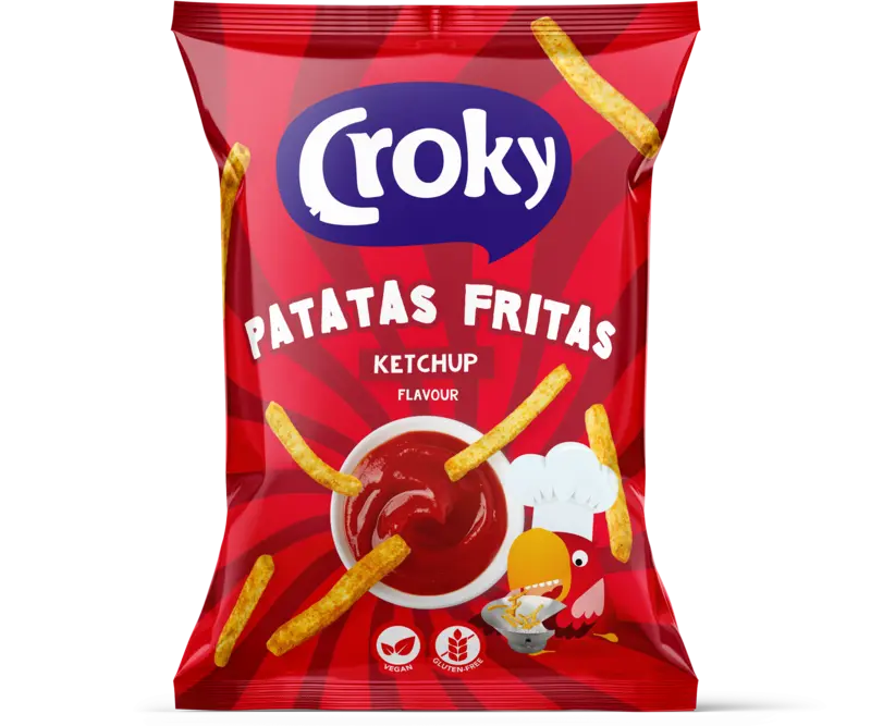 Croky Patatas fritas ketchup