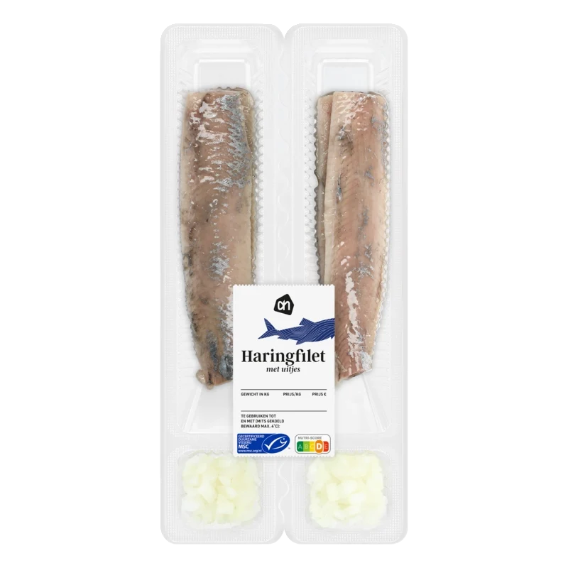 Haringfilet met uitjes (Hollandse nieuwe)