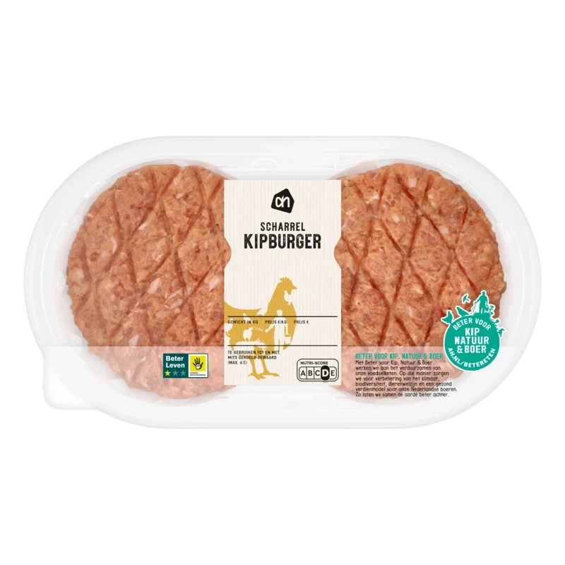 Scharrel kipburger 4 stuks