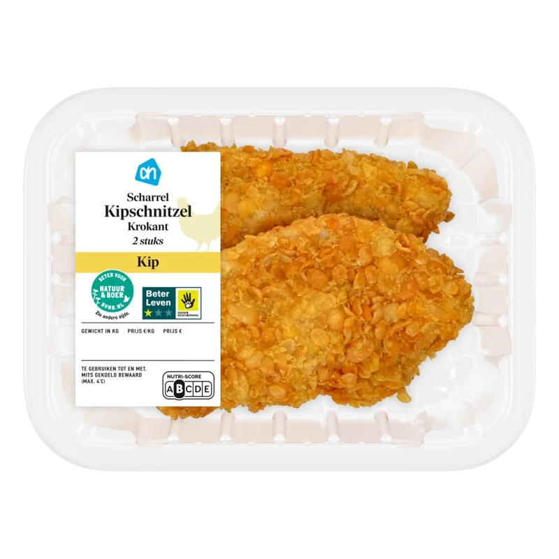 Scharrel krokante kipfiletschnitzel