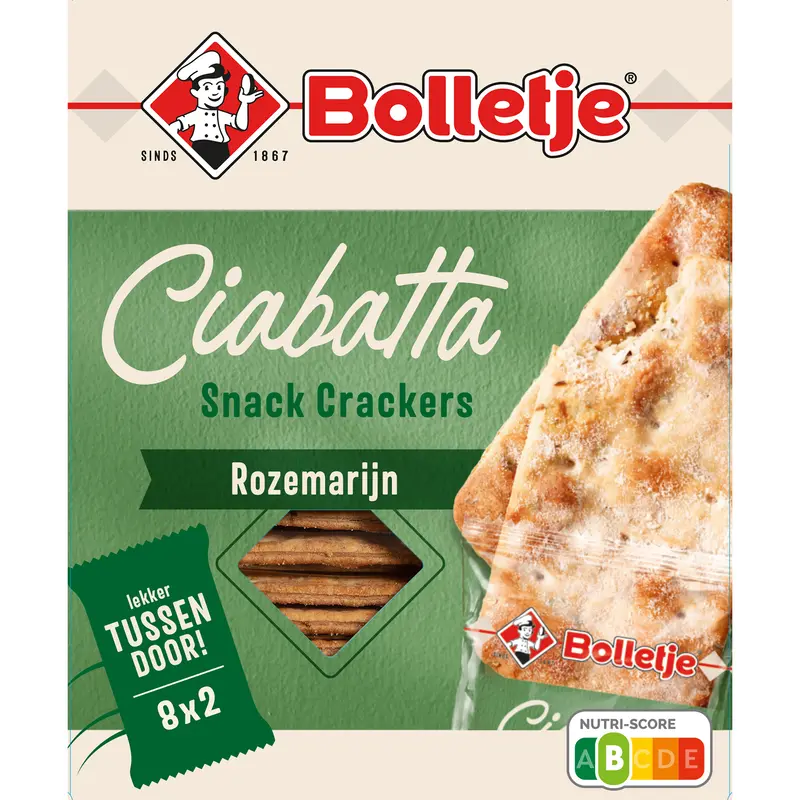 Bolletje Ciabatta crackers rozemarijn