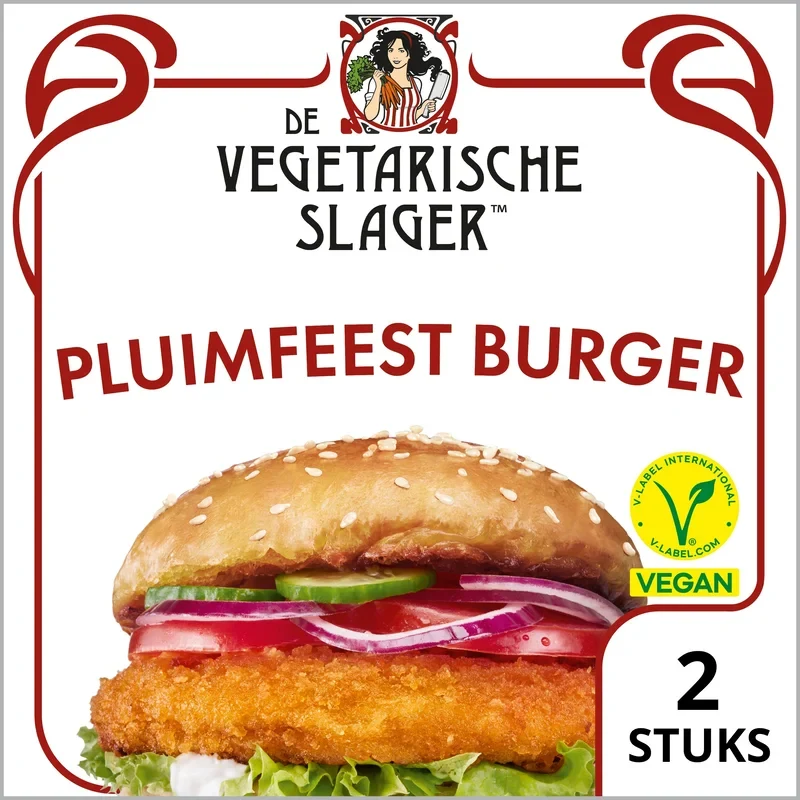Vegetarische Slager Vegan pluimfeestburger