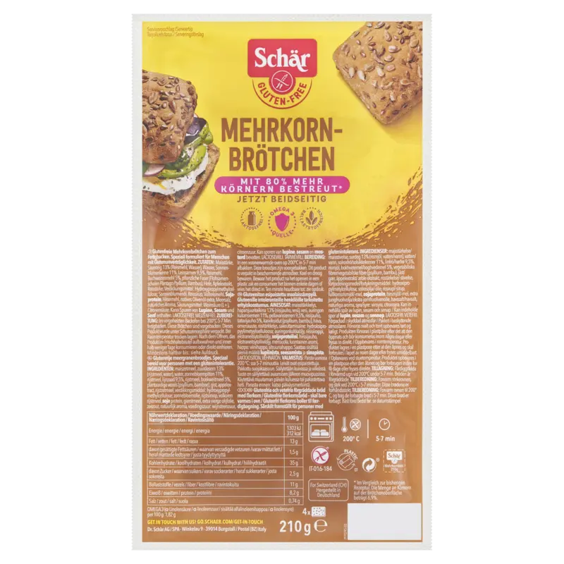 Schär Meergranenbroodjes glutenvrij