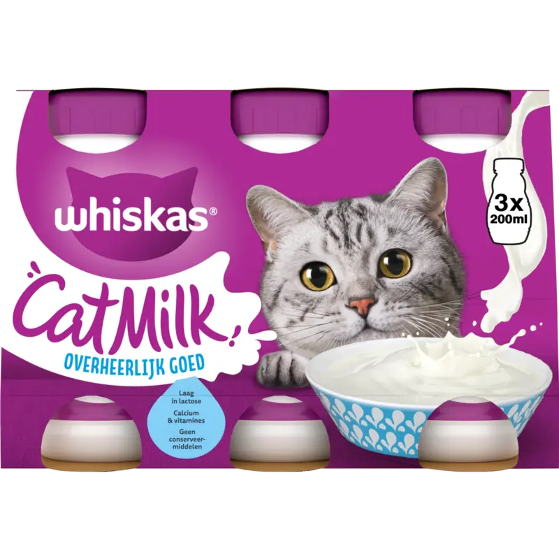 Whiskas Kattenmelk 3-pack