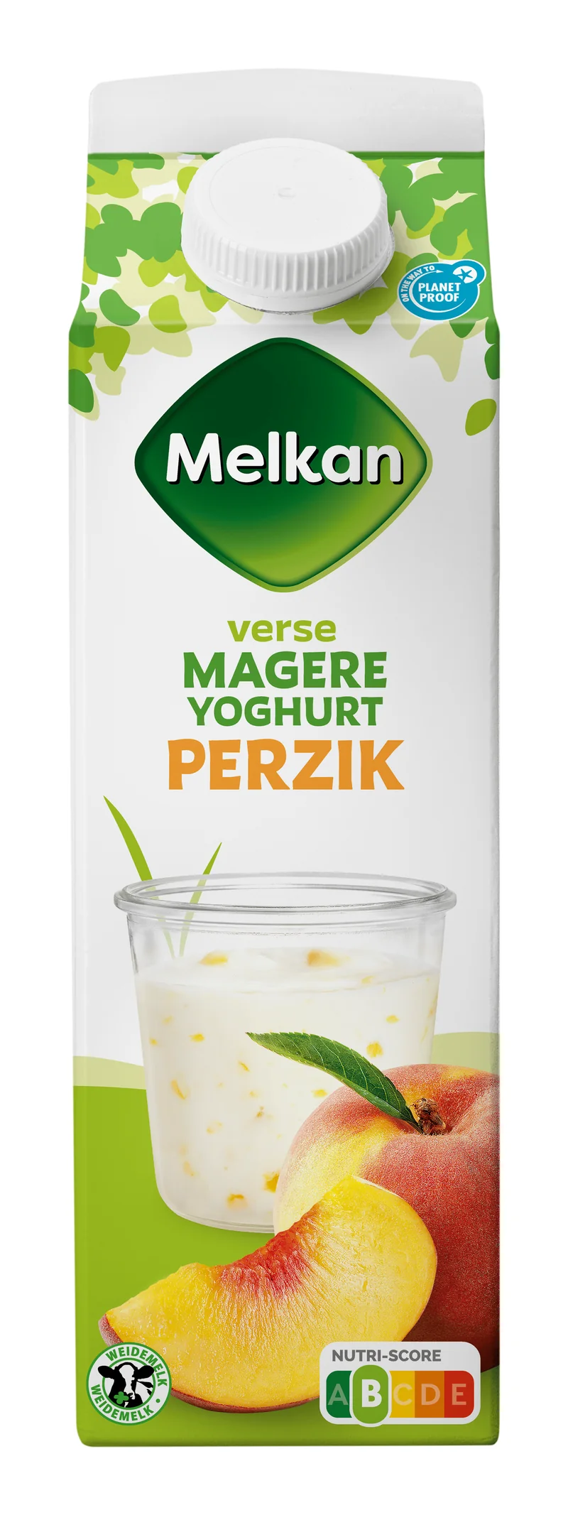 Melkan Magere vruchtenyoghurt perzik