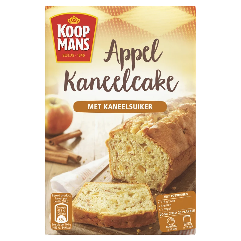 Koopmans Appel kaneelcake bakmix