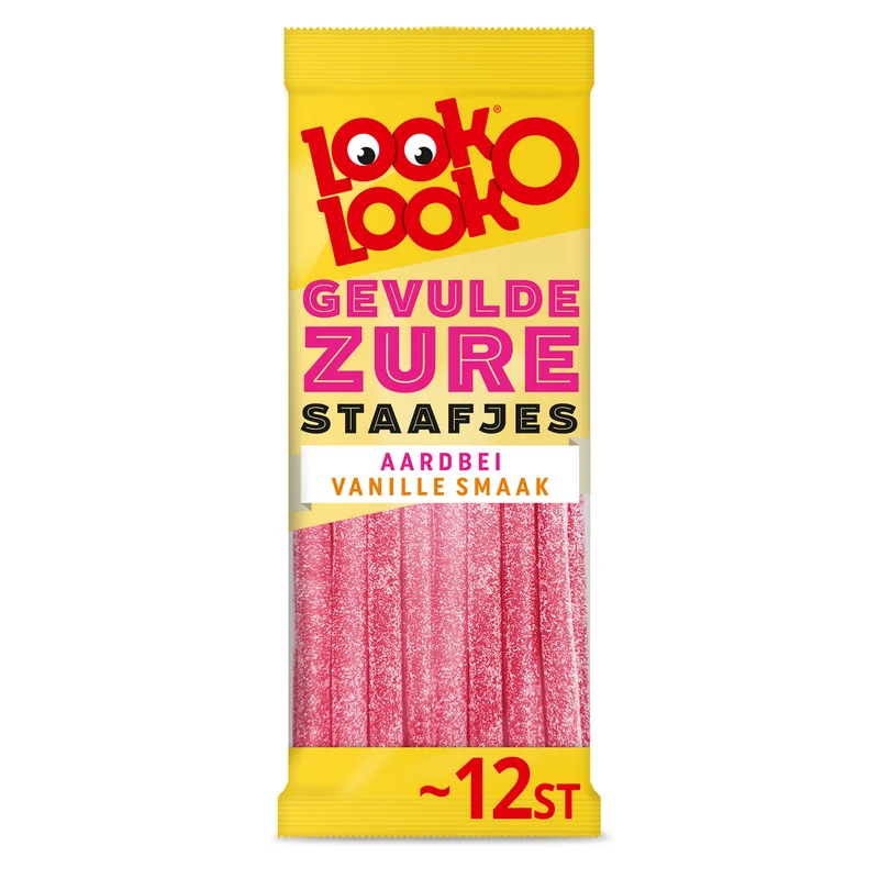 Look o Look Zure staafjes aardbei/vanillesmaak