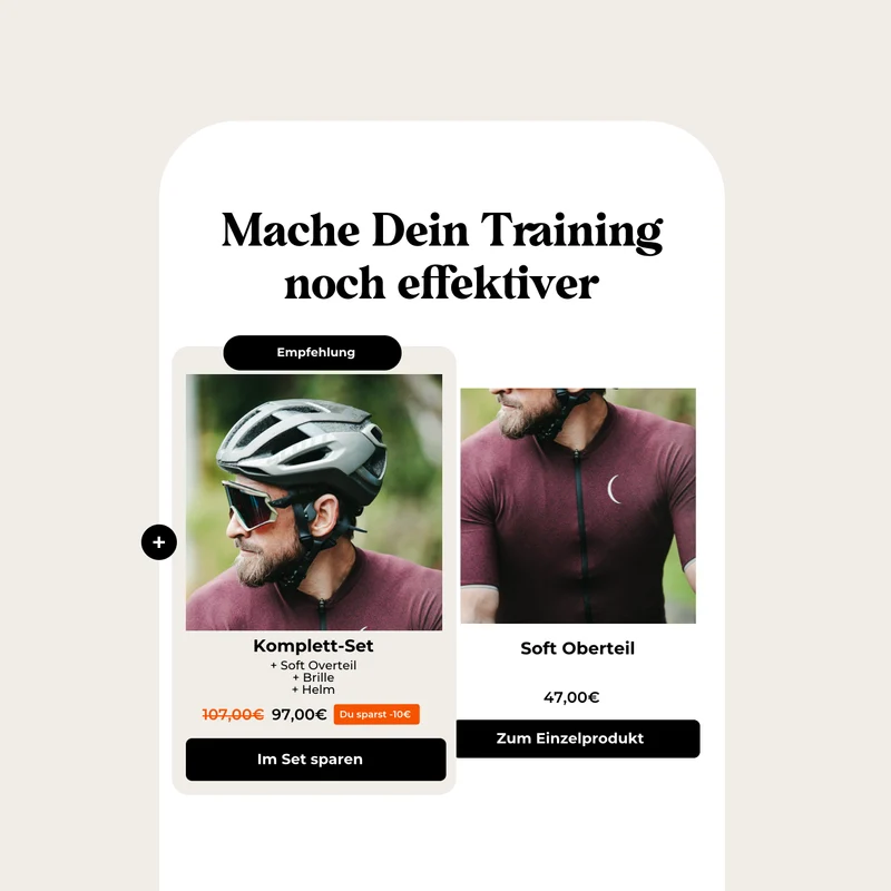 Produktseiten Upsell Section