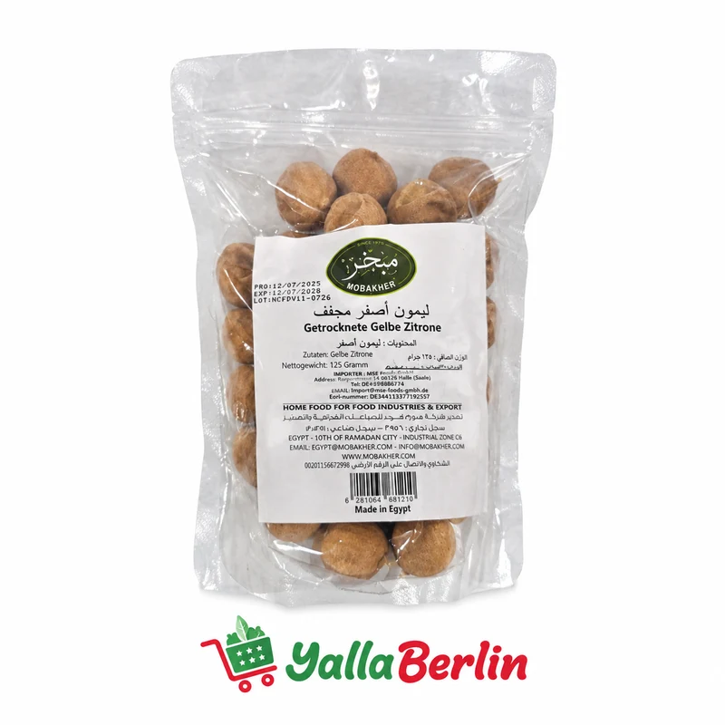 MOBAKHER gelbe getrocknete Zitrone 125g
