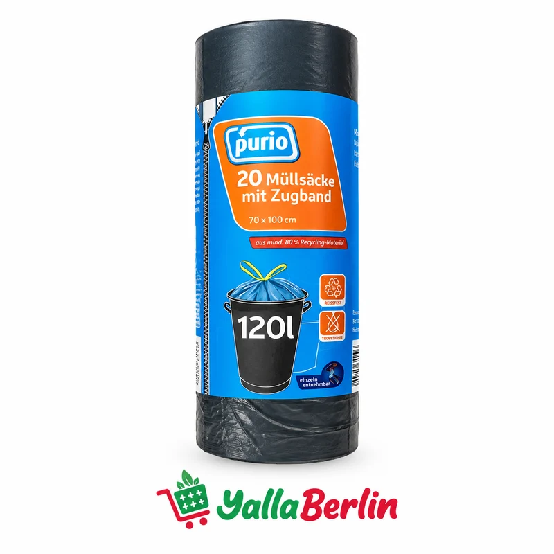 Purio Müllsäcke mit Zugband 120L 20st