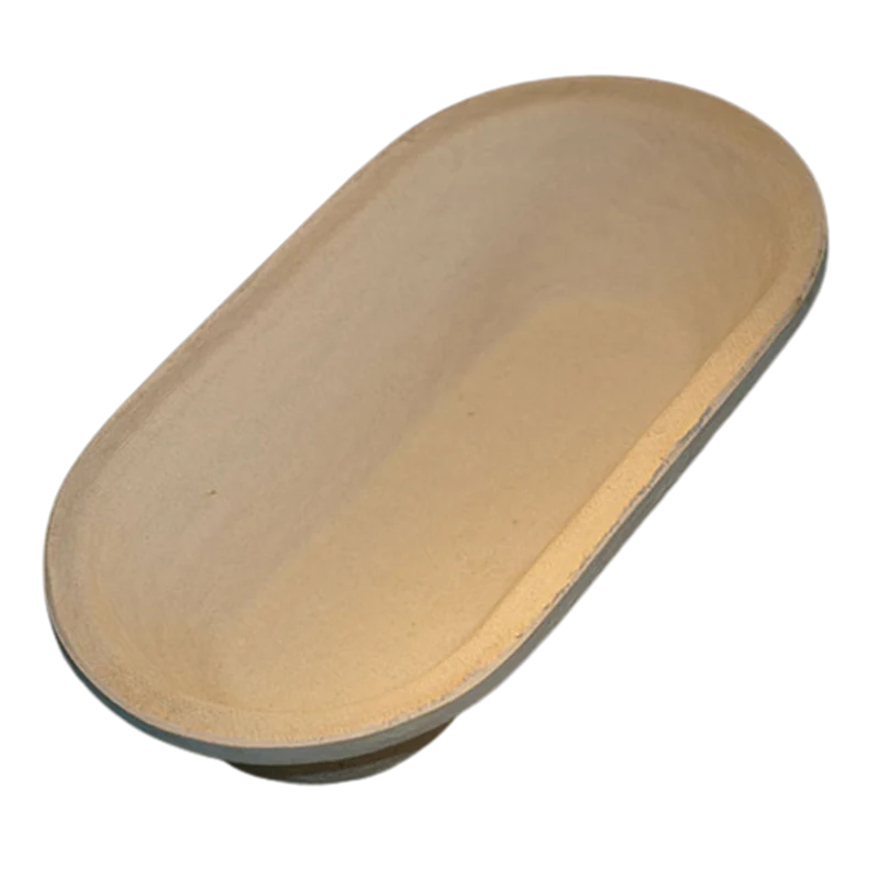 Gärkorb (Brotform, Simperl) Oval länglich aus Holzschliff, 0,75 Kg, 29 x 13 cm / Breiter Boden