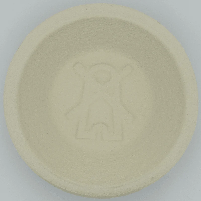 Gärkorb (Brotform, Simperl) mit Muster "Mühle" Rund aus Holzschliff, 1 Kg, ø=23 cm