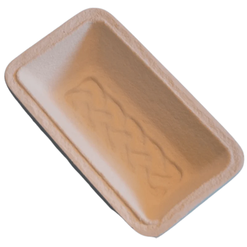 Gärkorb (Brotform, Simperl) länglich eckig mit Zopfmuster aus Holzschliff, 1 Kg, 24 x 12 cm