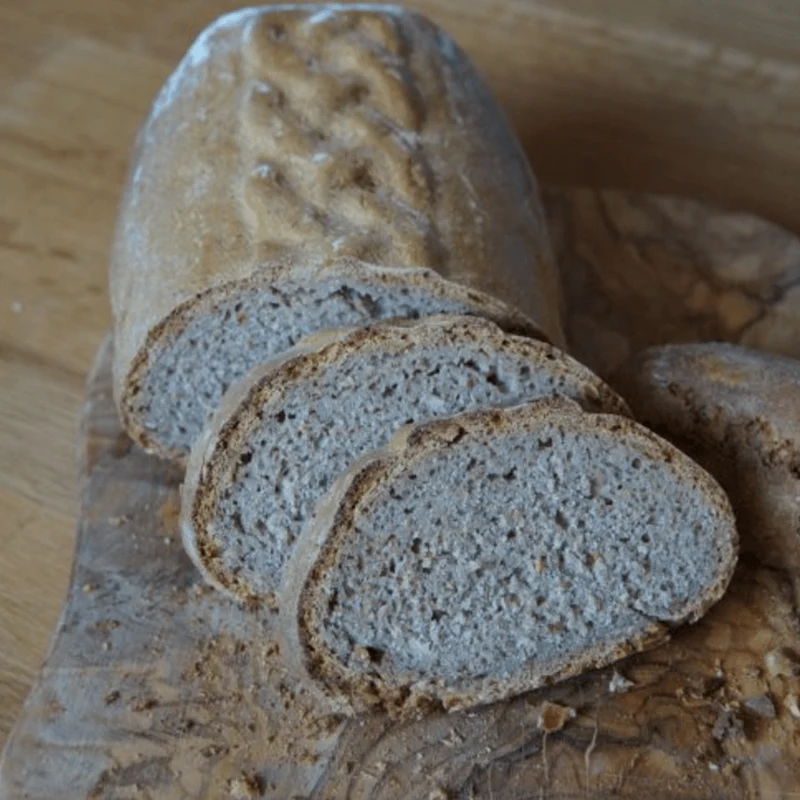 Gärkorb (Brotform, Simperl) länglich eckig mit Zopfmuster aus Holzschliff, 1 Kg, 24 x 12 cm