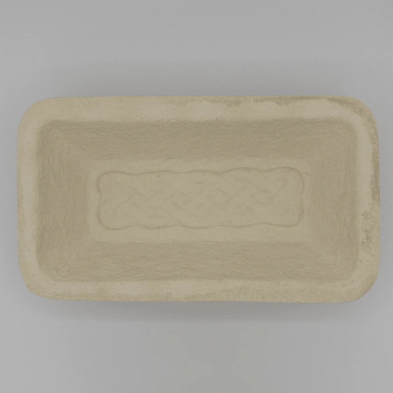 Gärkorb (Brotform, Simperl) länglich eckig mit Zopfmuster aus Holzschliff, 1 Kg, 24 x 12 cm