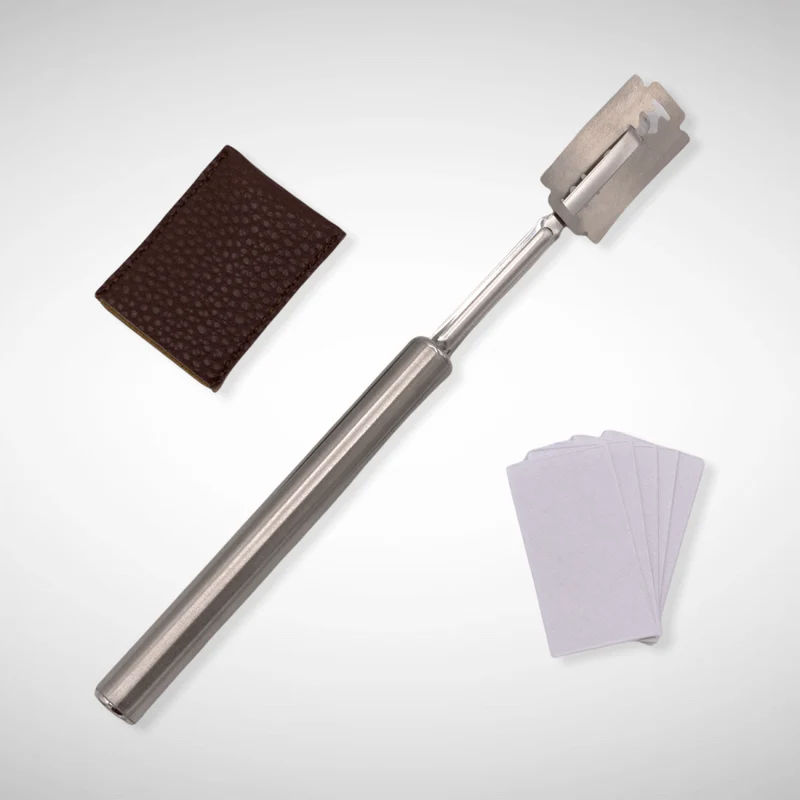 Teigritzer (Baguettemesser, Bäckermesser) Edelstahlgriff mit Rasierklingen