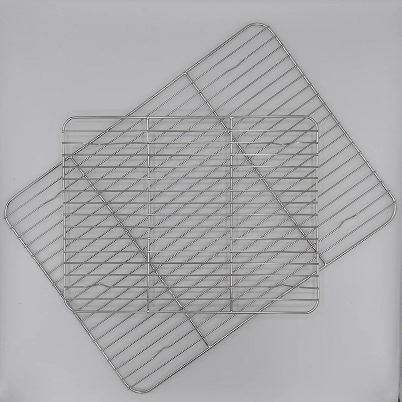 Auskühlgitter für Brote, Gebäck und Kuchen, rechteckig, Edelstahl, 2er Set