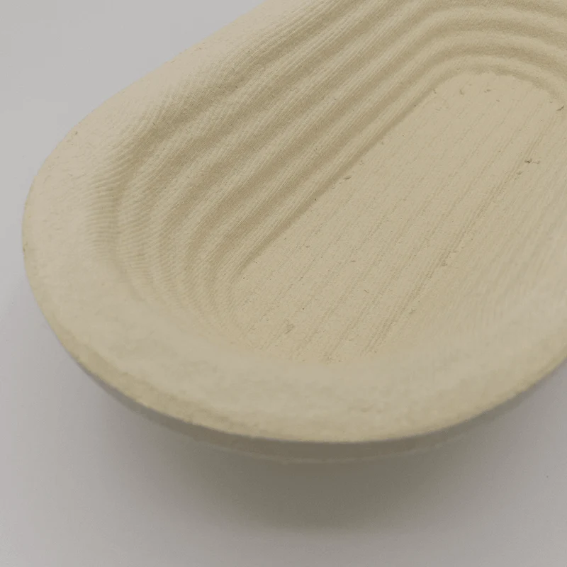 Gärkorb (Brotform, Simperl) Oval länglich aus Holzschliff, Rillenmuster, 0,75 Kg, 30 x 13 cm