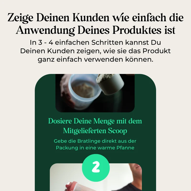 So funktionierts Schritte
