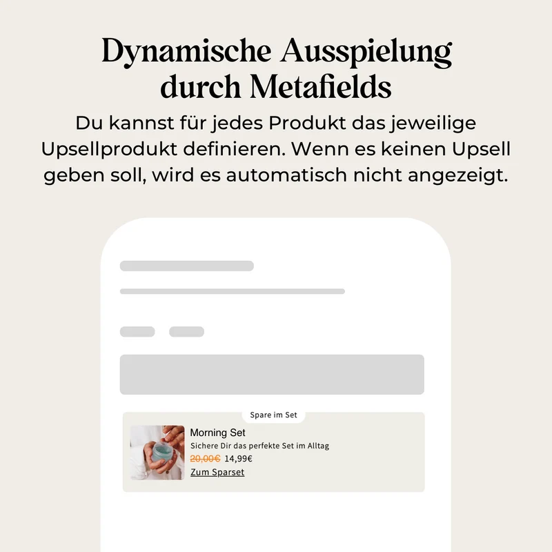 Produktseiten Upsell Box