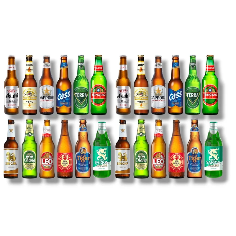 Asien Bierpaket XL – 12 verschiedene Biere