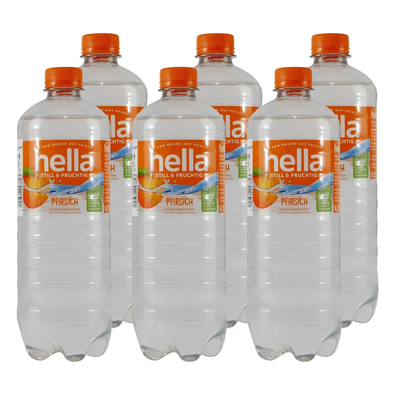 hella Pfirsich Erfrischungsgetränk (6 x 0,75L) EINWEG