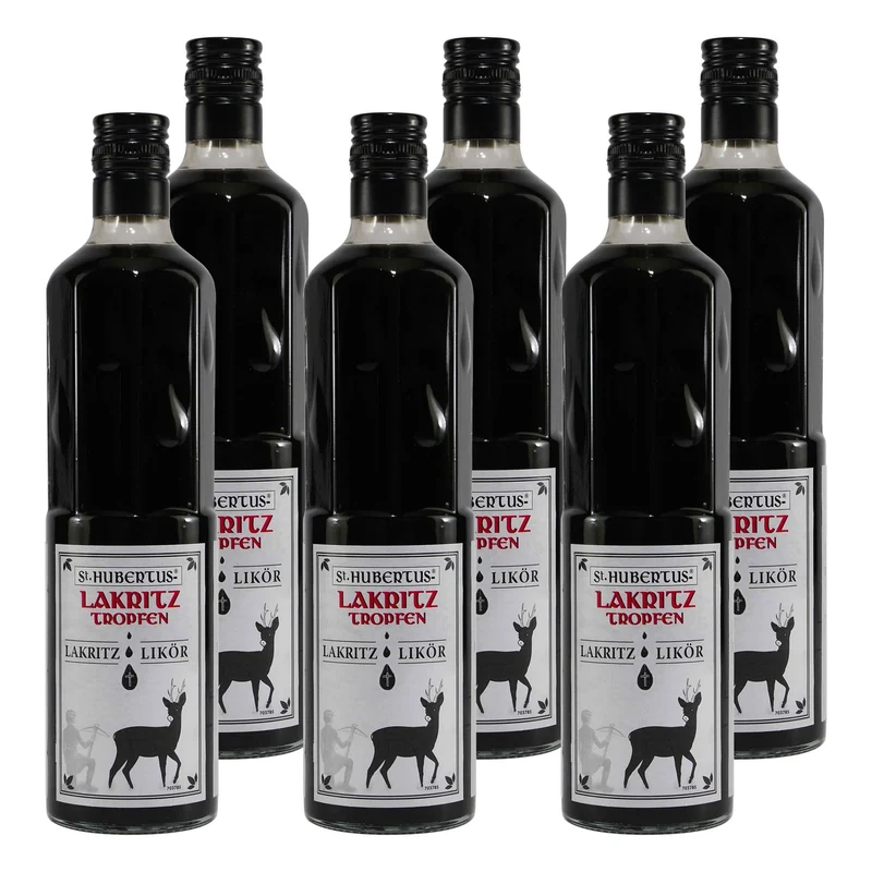 St. Hubertus Lakritz-Tropfen Likör (6 x 0,5L)