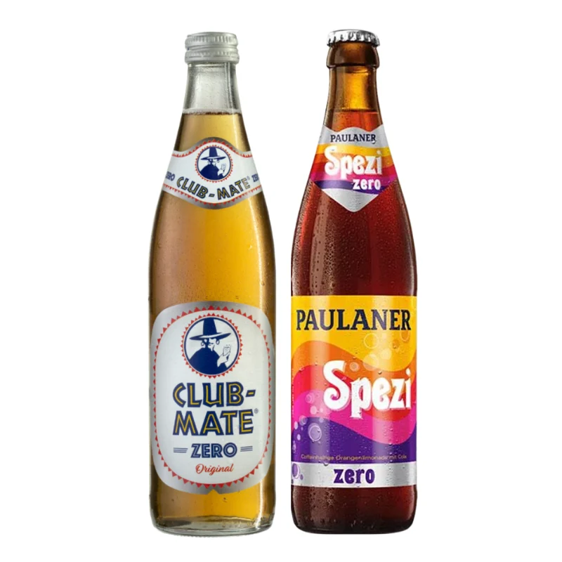 10 Flaschen Club-Mate Zero 0.5l + 10 Flaschen Paulaner Spezi Zero 0.5l