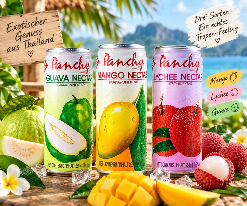Panchy Fruchtnektar Mix – Mango, Lychee & Guava