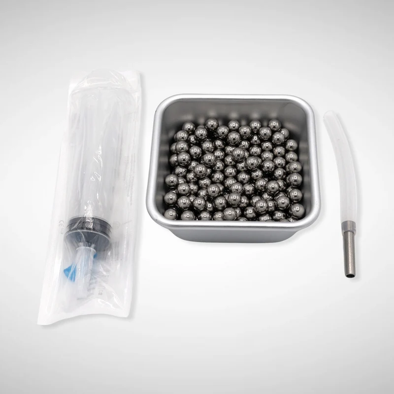 Schwadenbox Set mit Edelstahlkugeln, mit/ohne Spritze (Dampferzeuger, Ofenbedampfer)