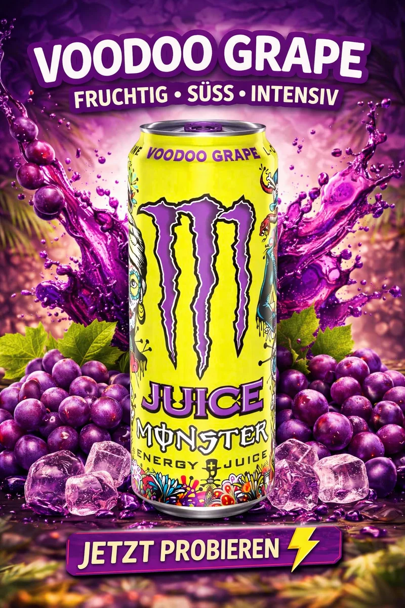 Monster Energy Juiced Voodoo Grape 473ml– Energy Drink Traube