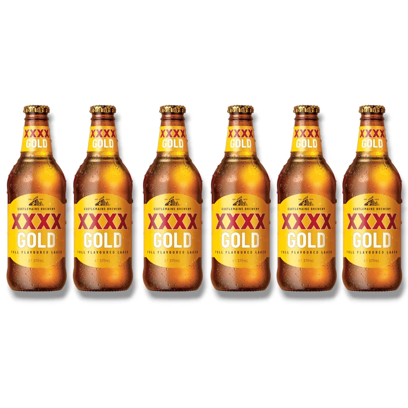 XXXX Gold Lager 0,375l- Australisches Low-Carb Lagerbier 3,5 % Vol.