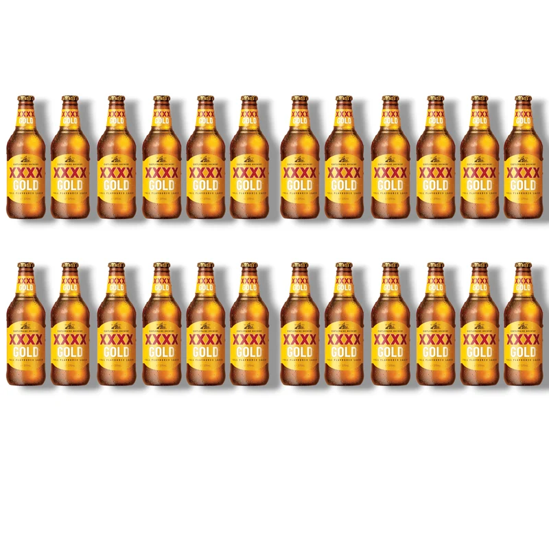 XXXX Gold Lager 0,375l- Australisches Low-Carb Lagerbier 3,5 % Vol.