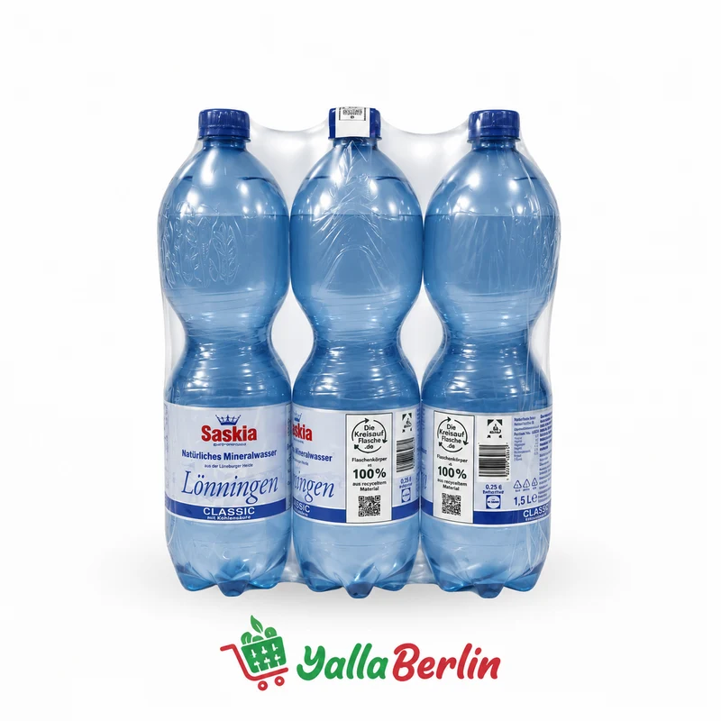 Saskia Natürliches Mineralwasser CLASSIC mit Kohlensäure ×6