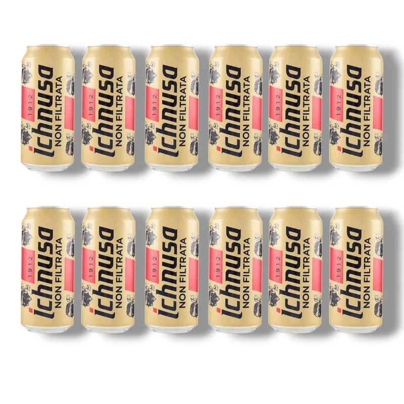 Ichnusa Non Filtrata 0,5 l Dose – Ungefiltertes sardisches Lagerbier 5,0 % Vol.