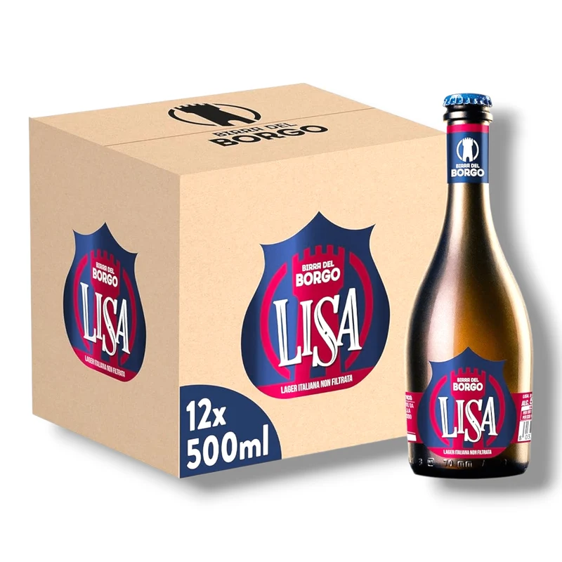 Birra del Borgo LISA 0,5l – Unfiltriertes italienisches Lagerbier mit 5 % Vol.