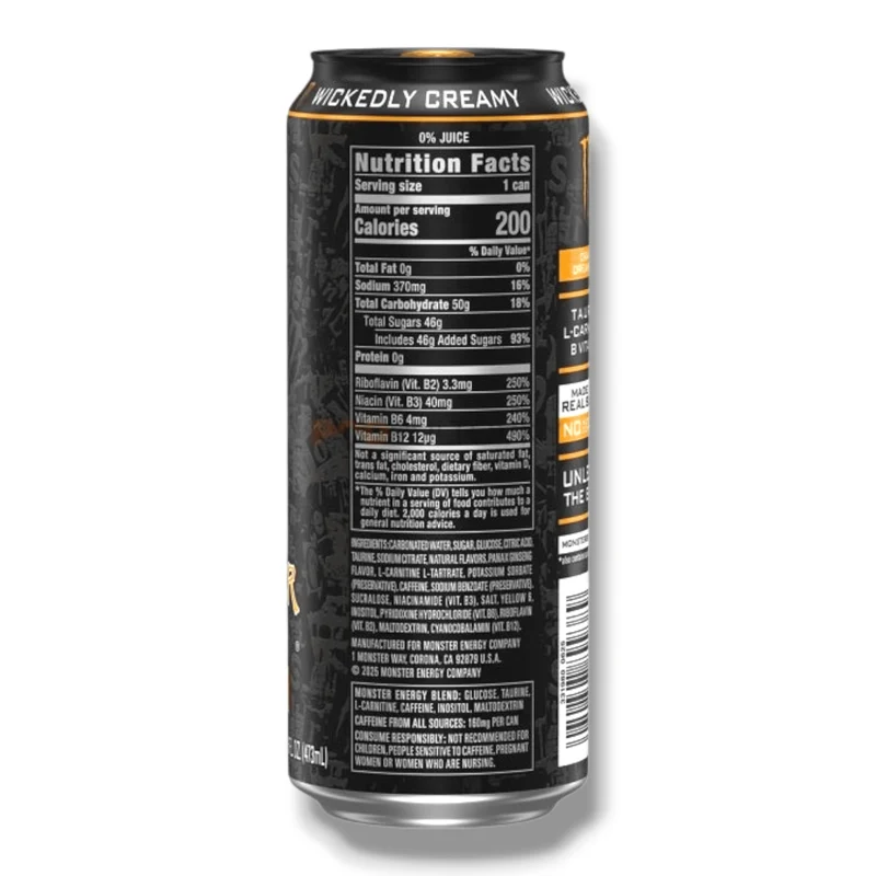 Monster Energy Orange Dreamsicle 473 ml – Zero Sugar USA Import
