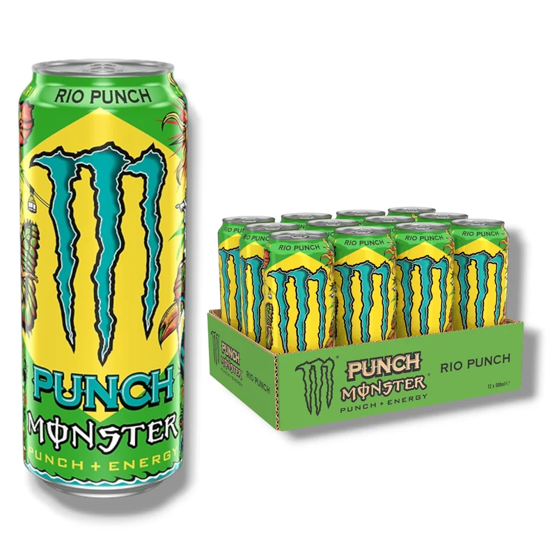 Monster Energy Rio Punch 0,5l– Tropischer Energy Drink