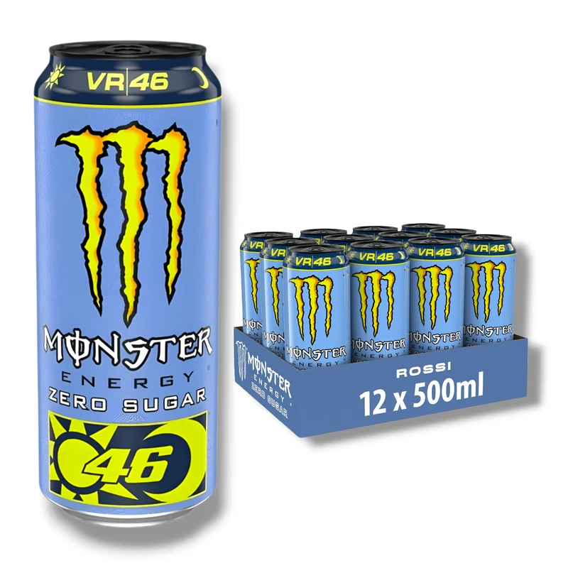 Monster Energy VR46 Zero Sugar 0,5l– Valentino Rossi Edition