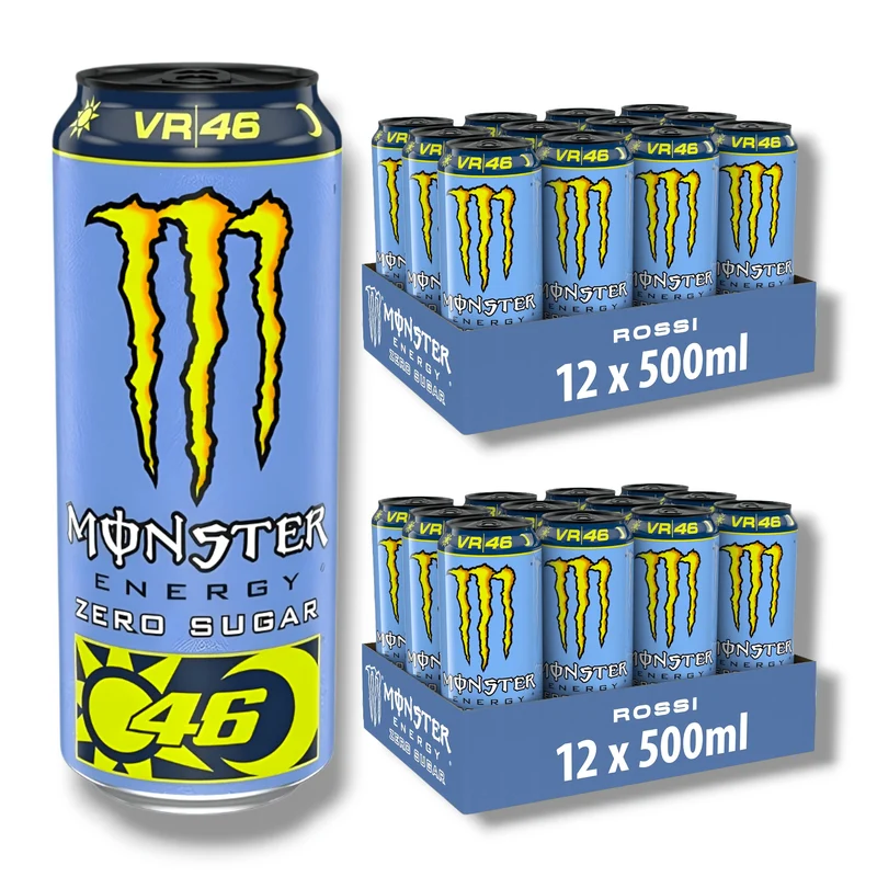 Monster Energy VR46 Zero Sugar 0,5l– Valentino Rossi Edition