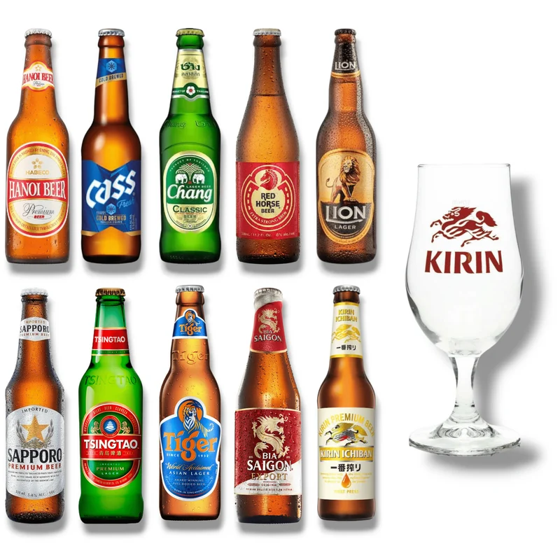 Asiatisches Bier-Geschenkset – Internationaler Biermix aus Asien