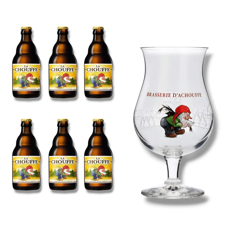 La Chouffe Geschenkset- belgisches Bier & Orignalglas