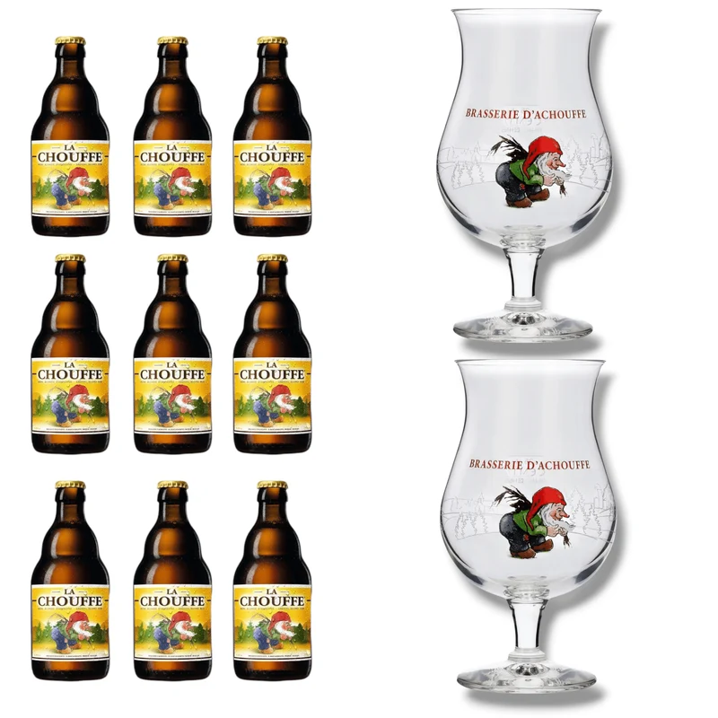 La Chouffe Geschenkset- belgisches Bier & Orignalglas